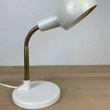 Flexible desk lamp metal white 70s/80s
