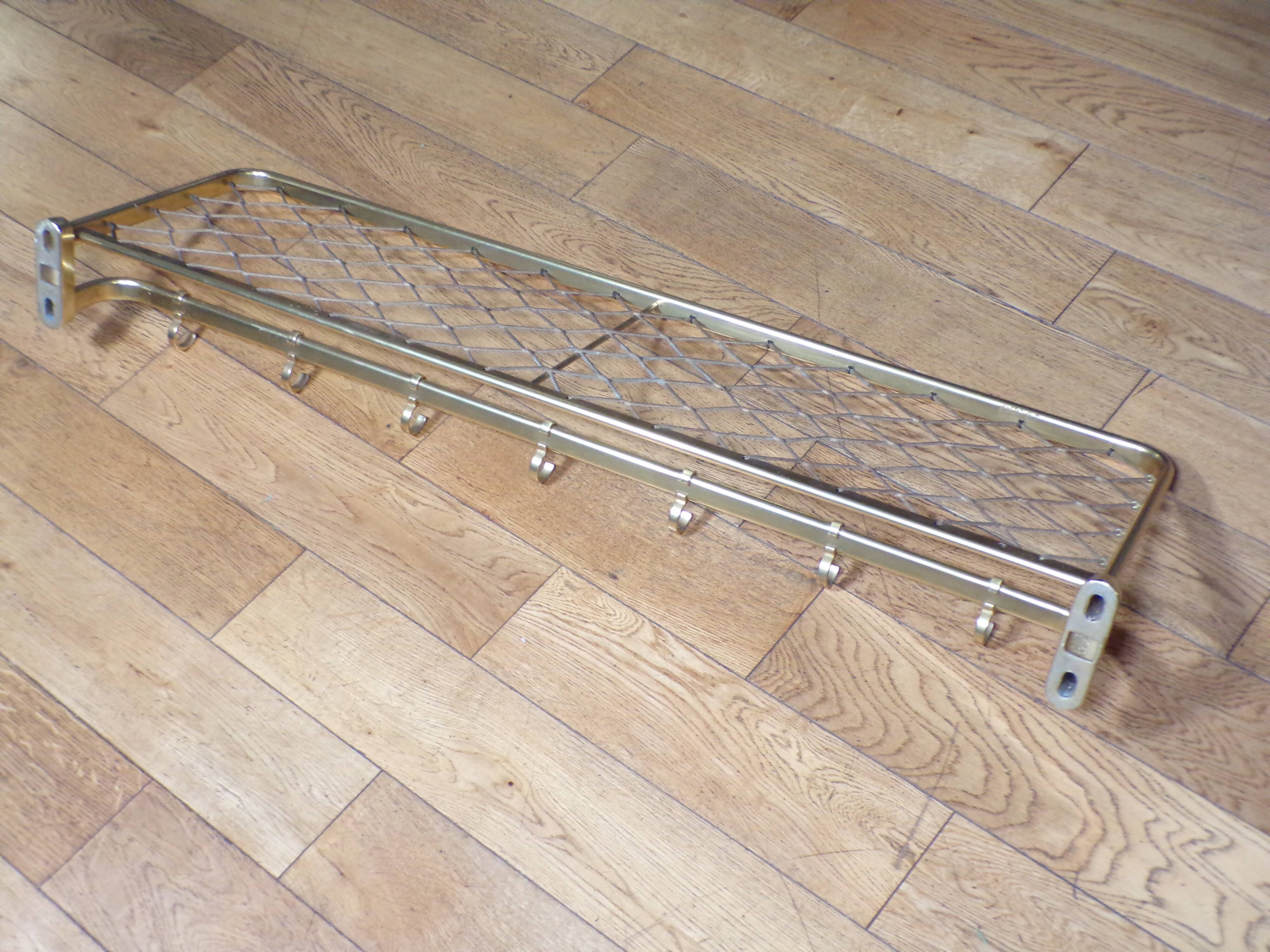 Train luggage rack style coat rack 103cm