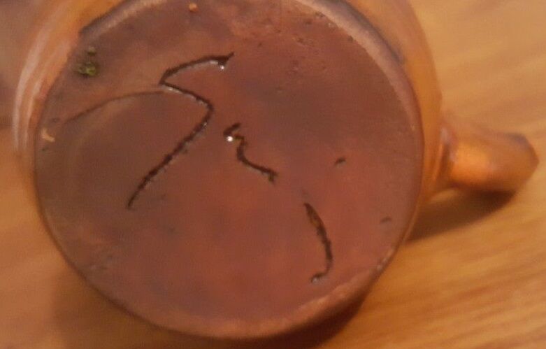 Ceramic milk pot creamer with orange glaze