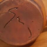 Ceramic milk pot creamer with orange glaze