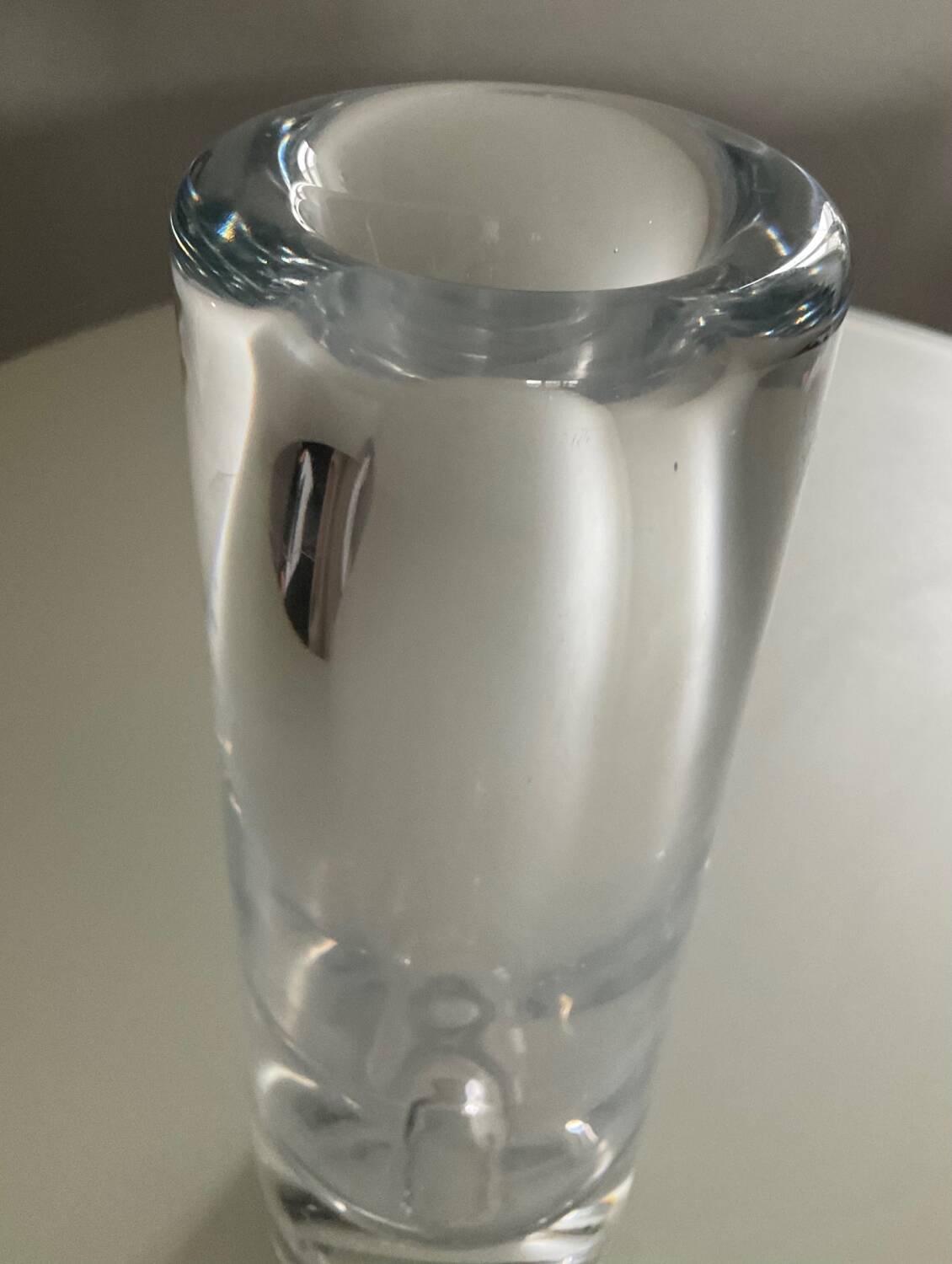 Crystal magnifying glass vase from the 70s