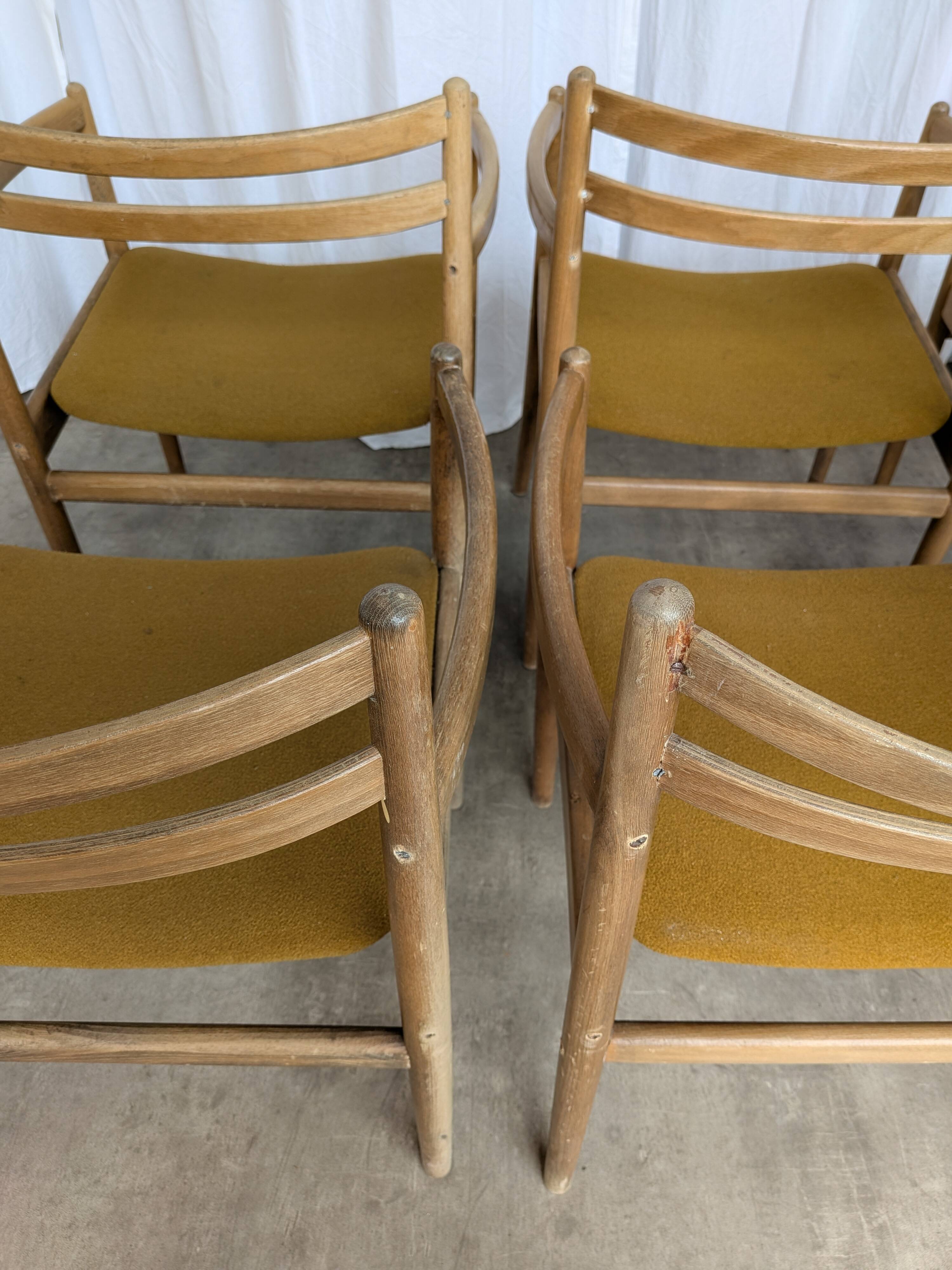 Set of 6 Mid Century STOL Kamnik Armchairs / Yugoslav Vintage Dining Chair