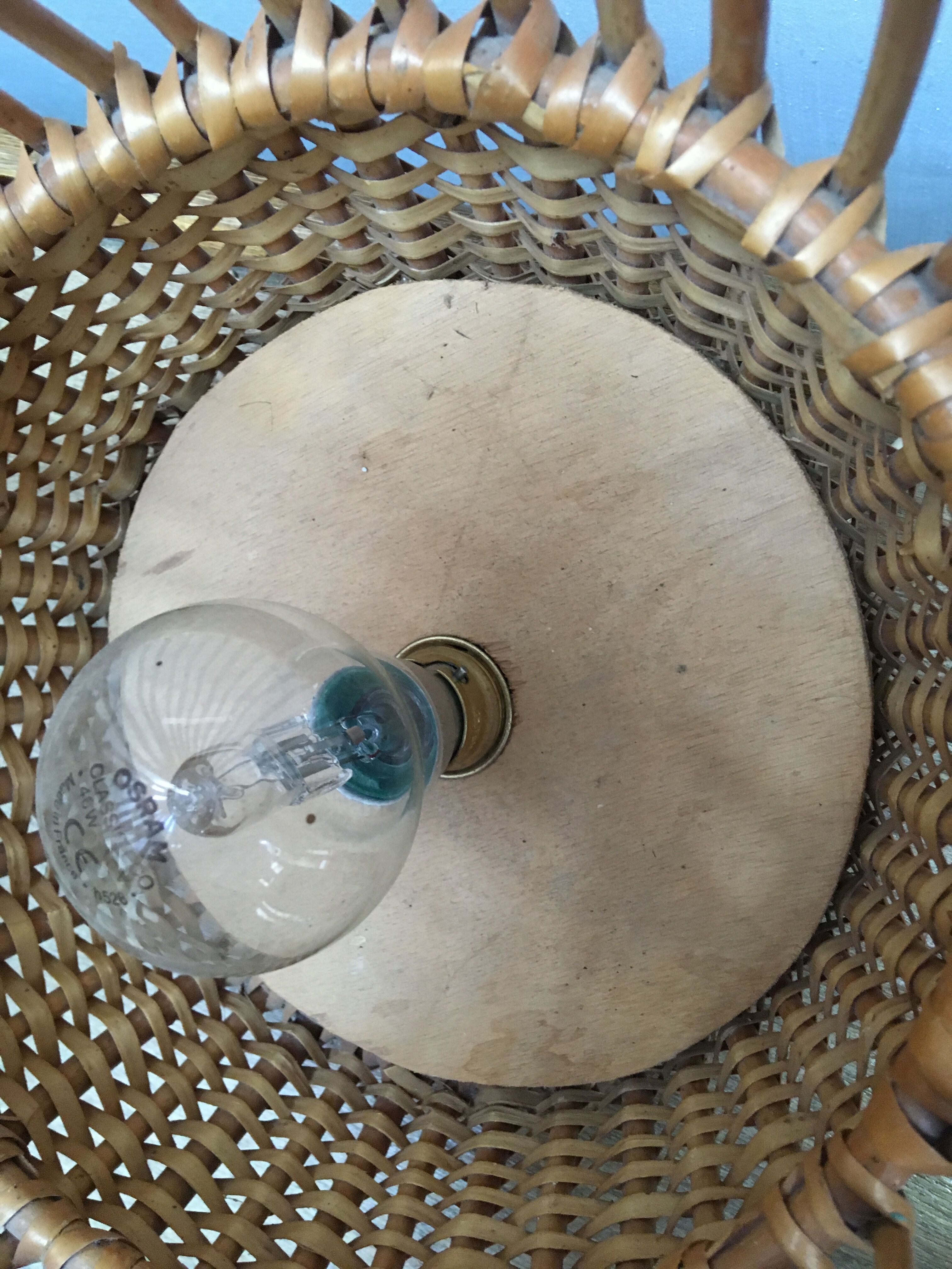 Vintage rattan lamp