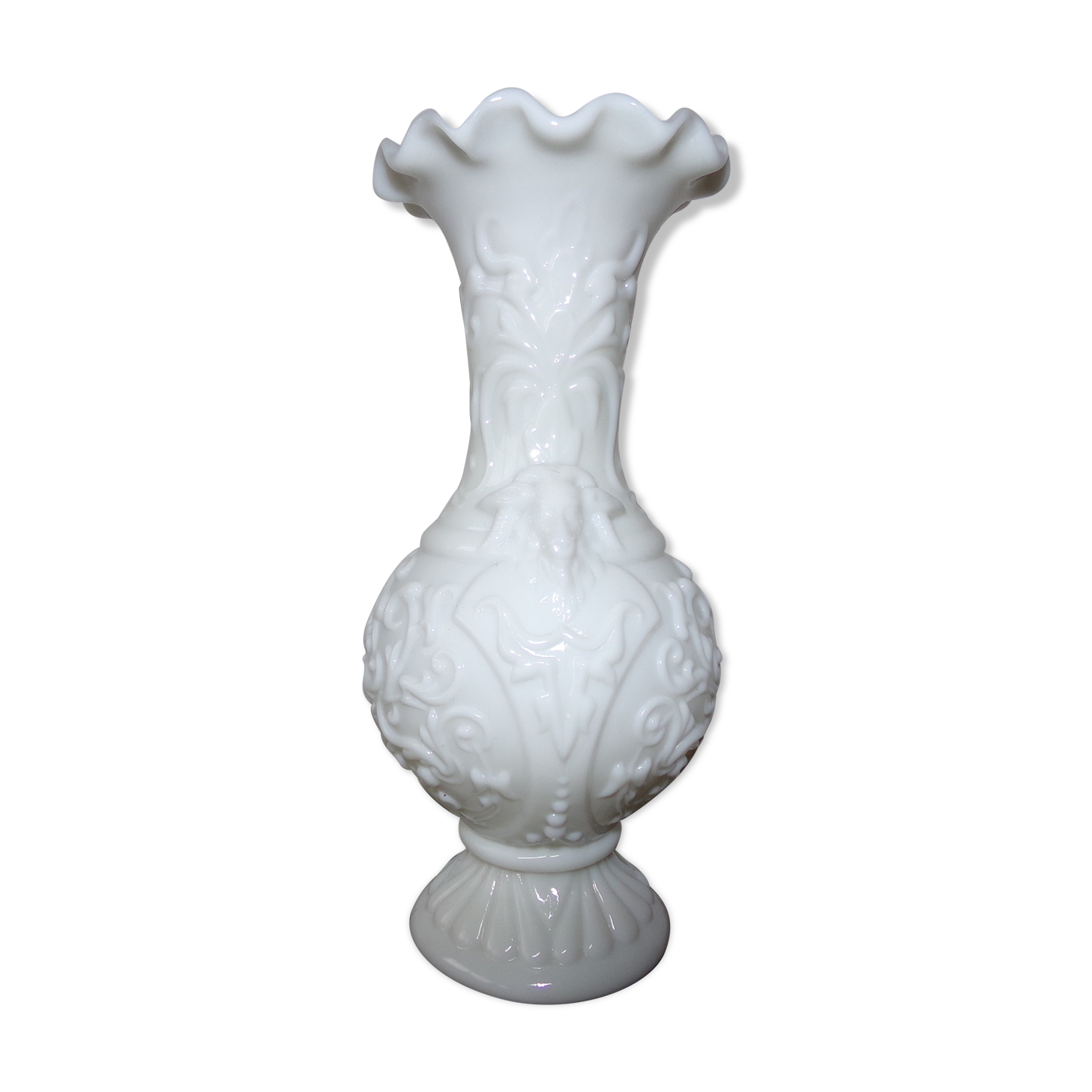 White opaline vase