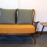 Ercol Springtime mustard yellow sofa