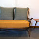 Ercol Springtime mustard yellow sofa