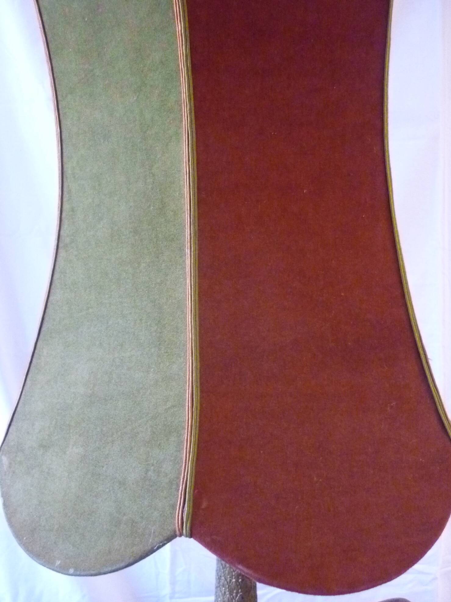 Lampe en bronze et velours 70 cm