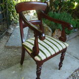 Ancient English mahogany armchair
