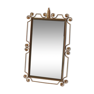 Miroir en laiton hollywood - regency