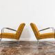 Pair Of Mid Century Orange Armchairs From Fabryka Mebli Wschód Zadziele, 1950s