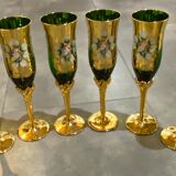 6 Murano champagne flutes