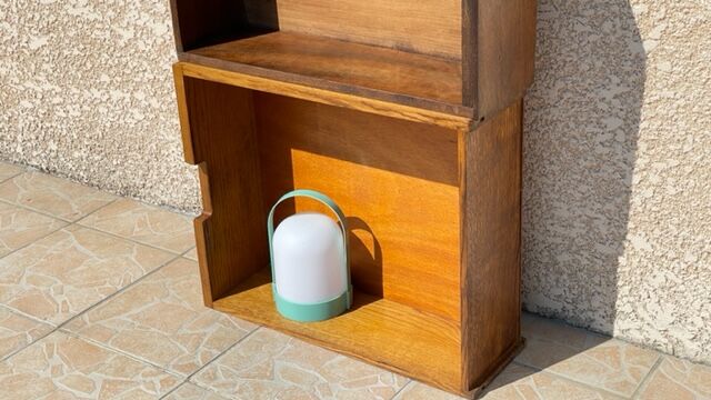 Vintage oak geometric drawer floor