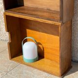 Vintage oak geometric drawer floor