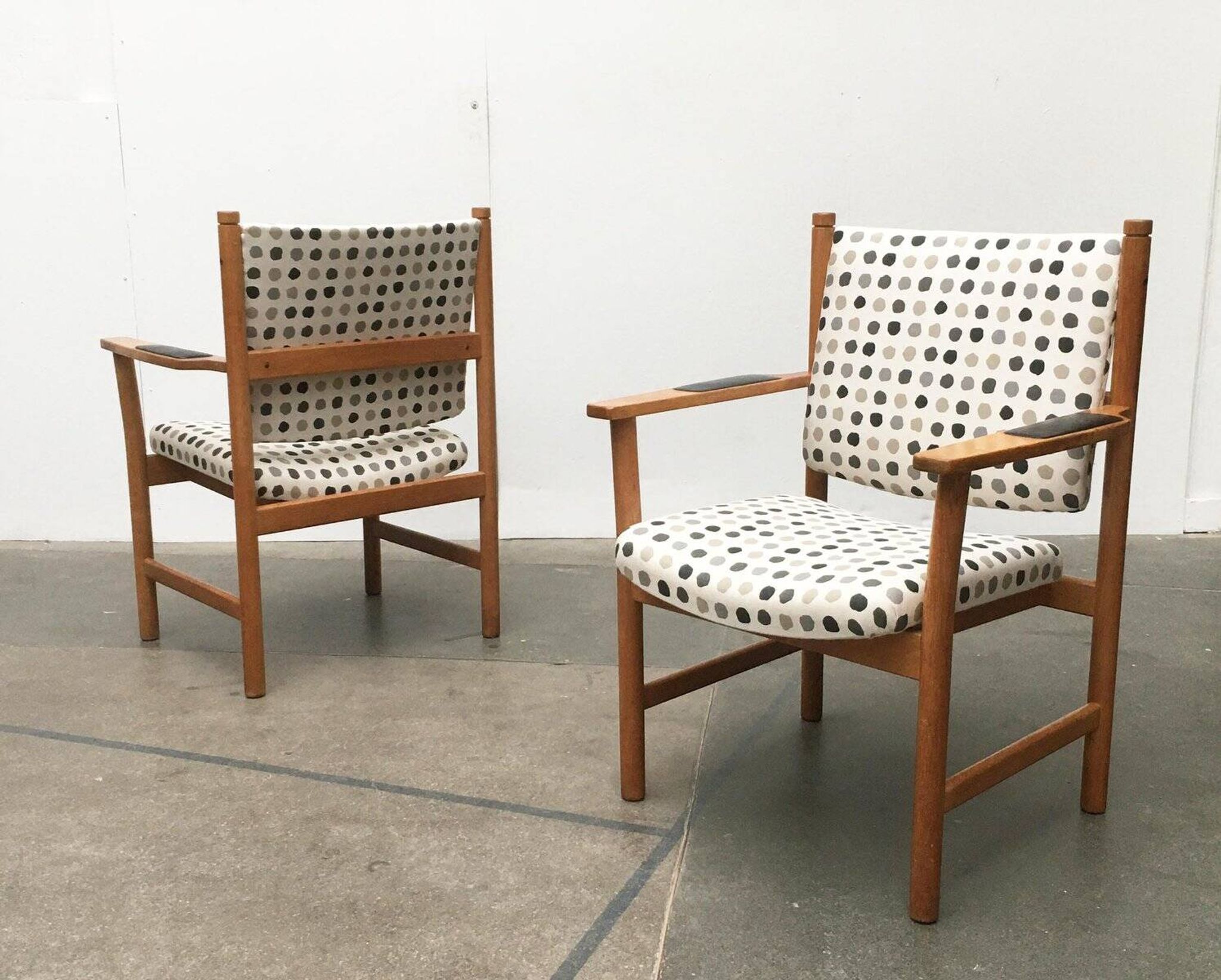 Set of mid-century Danish oak armchairs by Kurt Østervig.