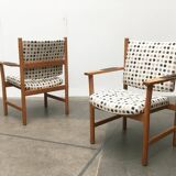 Set of mid-century Danish oak armchairs by Kurt Østervig.