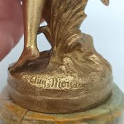 Old Regule Statuette The Source Auguste Moreau Base Green Onyx 19 cm