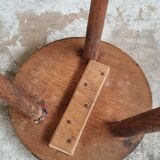 Vintage stool side table oak wood