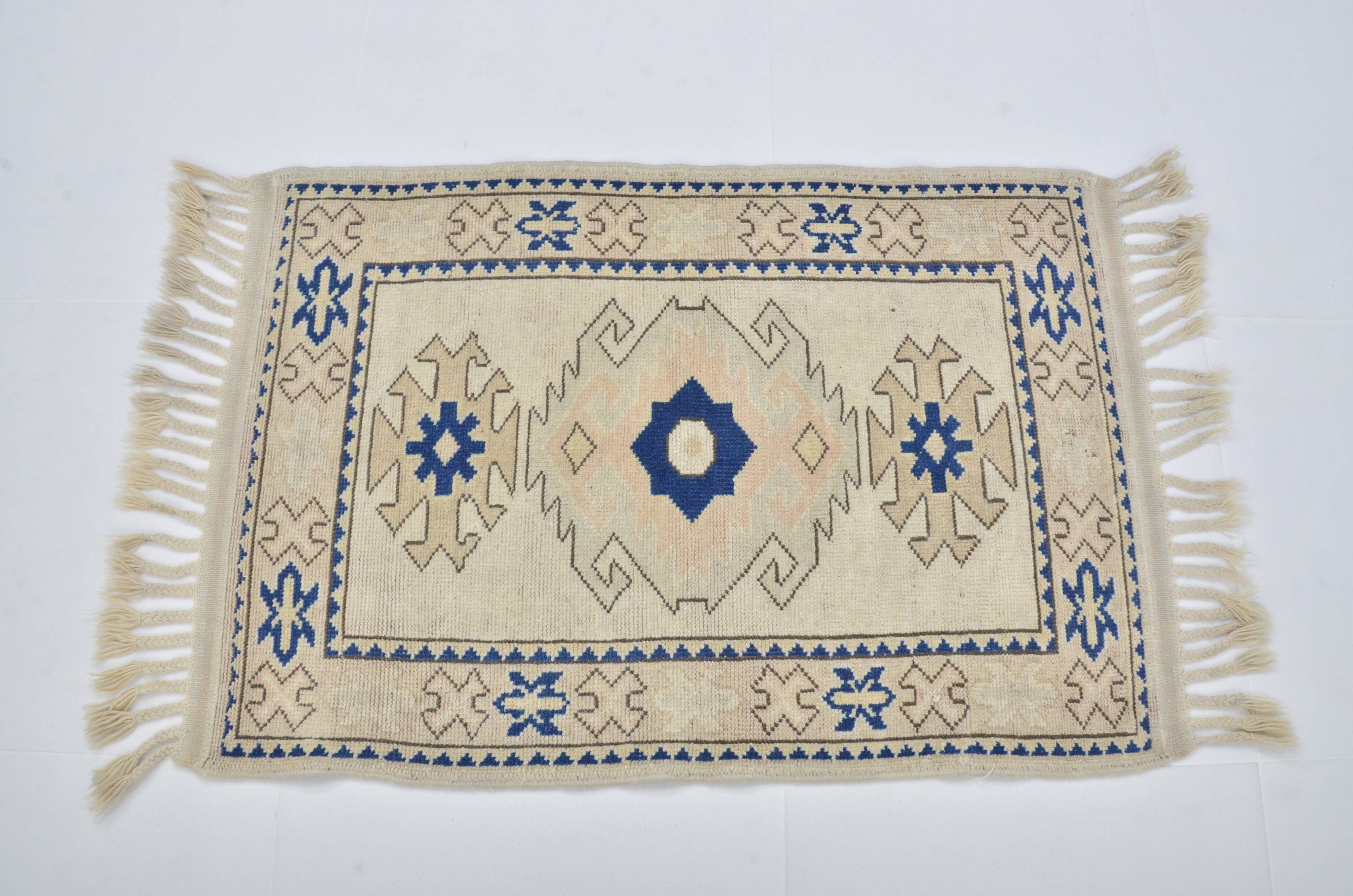 Oushak Handknotted Floor Vintage Rug sku 3450