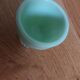 Coquetier opaline vert pâle art déco