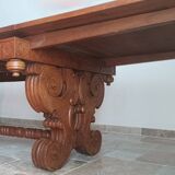 Rocaille table in carved solid oak