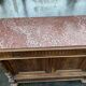 Henri II style low sideboard – carved wood and red marble top