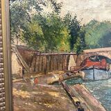 Parisian Seine quay signed L.Chardon