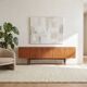 Large vintage Scandinavian teak sideboard – 1960s buffet