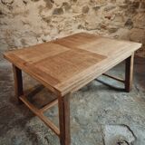 Grande table à manger ancienne en chêne – Extensible – France, années 1920
