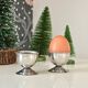 Set of 2 vintage stainless steel egg cups