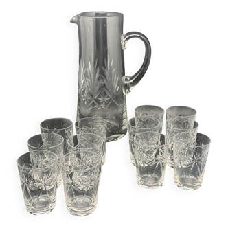 Non-alcoholic beverage service in chiseled glass – 1224d9