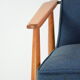 Fauteuil fox bleu chiné