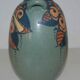 Old terracotta vase enamelled art nouveau "Paul Jacquet"