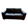 Natuzzi black leather sofa – 2-seater contemporary design