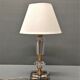 Crystal and golden brass table lamp ~ 1950s/1960s