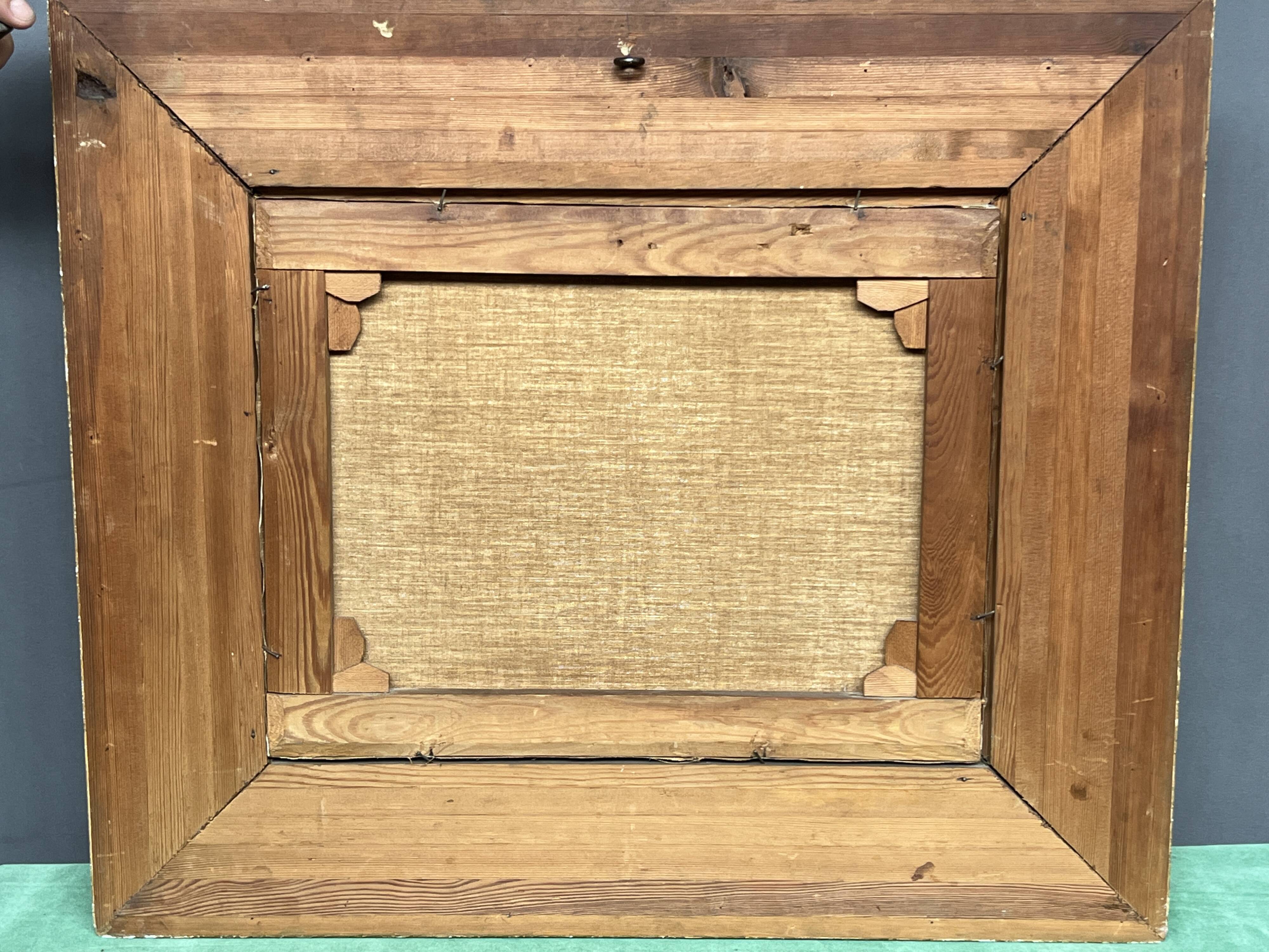 Landscape signed "Poppies". Oil on canvas.