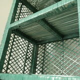 Vintage mint green wicker bookcase