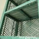 Vintage mint green wicker bookcase