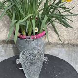 Whiskey carafe and ice bucket in transparent glass vintage 1960/70