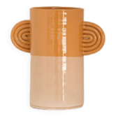 Two-tone amber ceramic vase - oustao