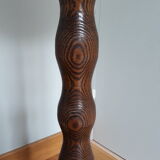 Rustic plant-holder harness in turned solid wood