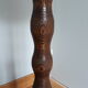 Rustic plant-holder harness in turned solid wood