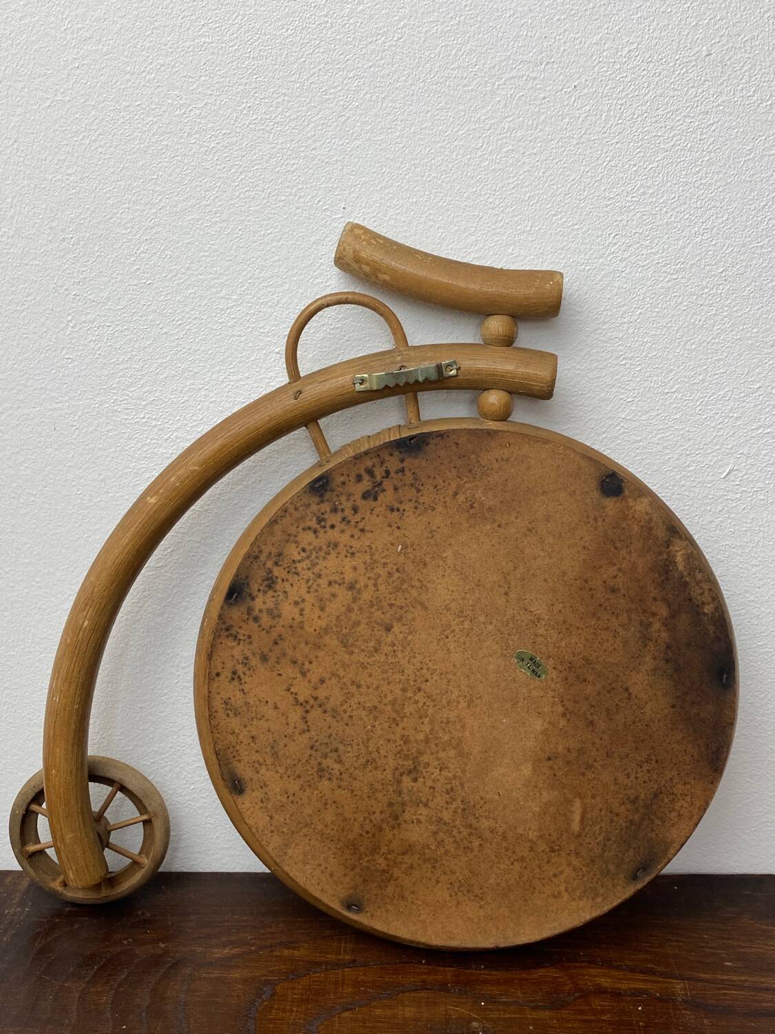 Miroir en rotin vintage