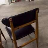 6 Teak chairs with oval back