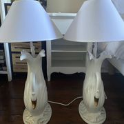 Set of 2 Swan lamps Bassano Italy
