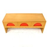 Commode basse scandinave en pin, Suède, 1960