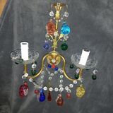 Set wall lamps of murano decor fruit cluster
