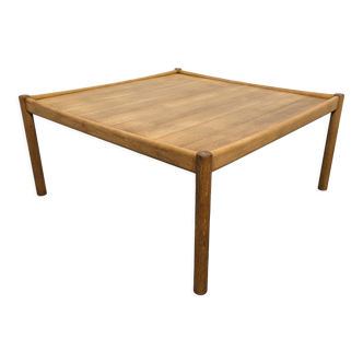 Scandinavian XL coffee table in blond oak from the 60s/70s
