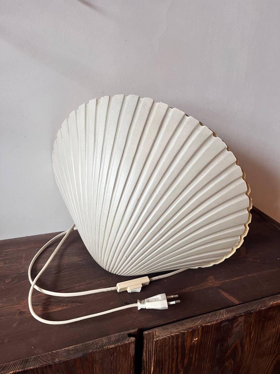 Shell lamp by Michel Mahé + André Cazenave po