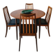 Ensemble de table et chaises GPLAN des années 1950, design d'intérieur.