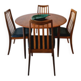 Ensemble de table et chaises GPLAN des années 1950, design d'intérieur.